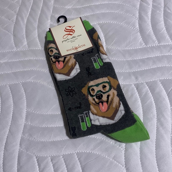 No Boring Socks Accessories - NWT Labrador Science Dog Socks - Fits shoe size 5-10.5 womens